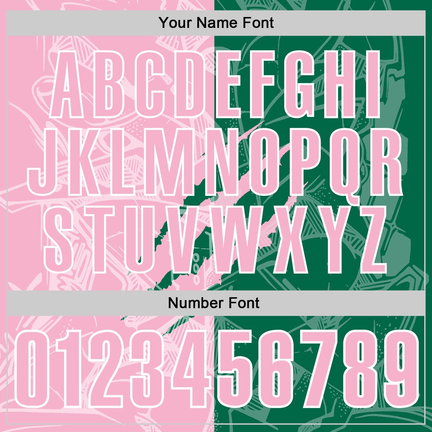 Custom Graffiti Pattern Light Pink Kelly Green-White 3D Scratch Performance Polo Shirt view 5