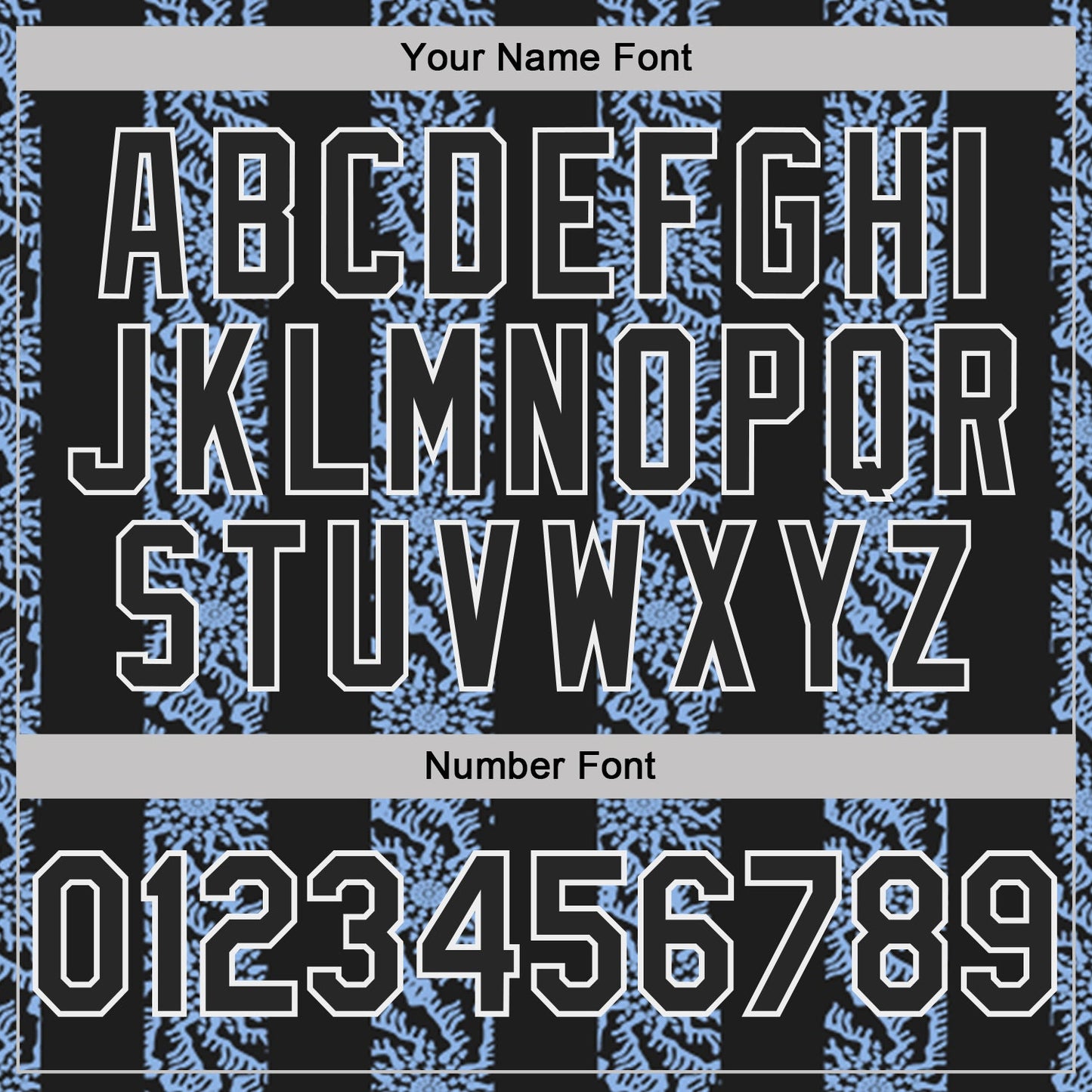 Custom Black Light Blue-White Abstract Floral Stripe Tribal Performance Polo Shirt view 5