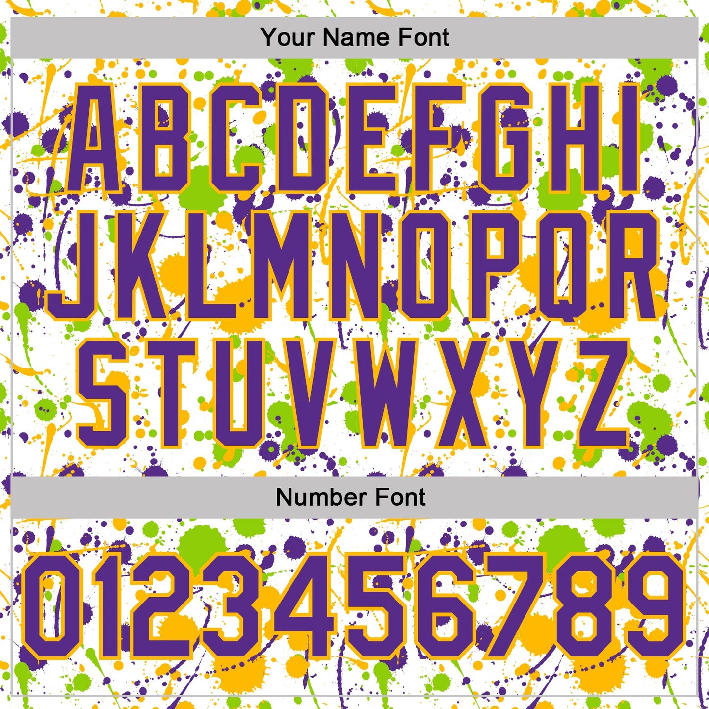 Custom Graffiti Pattern Purple White Neon Green-Gold Vibrant Multi-Color Abstract Splatter Performance Polo Shirt view 5