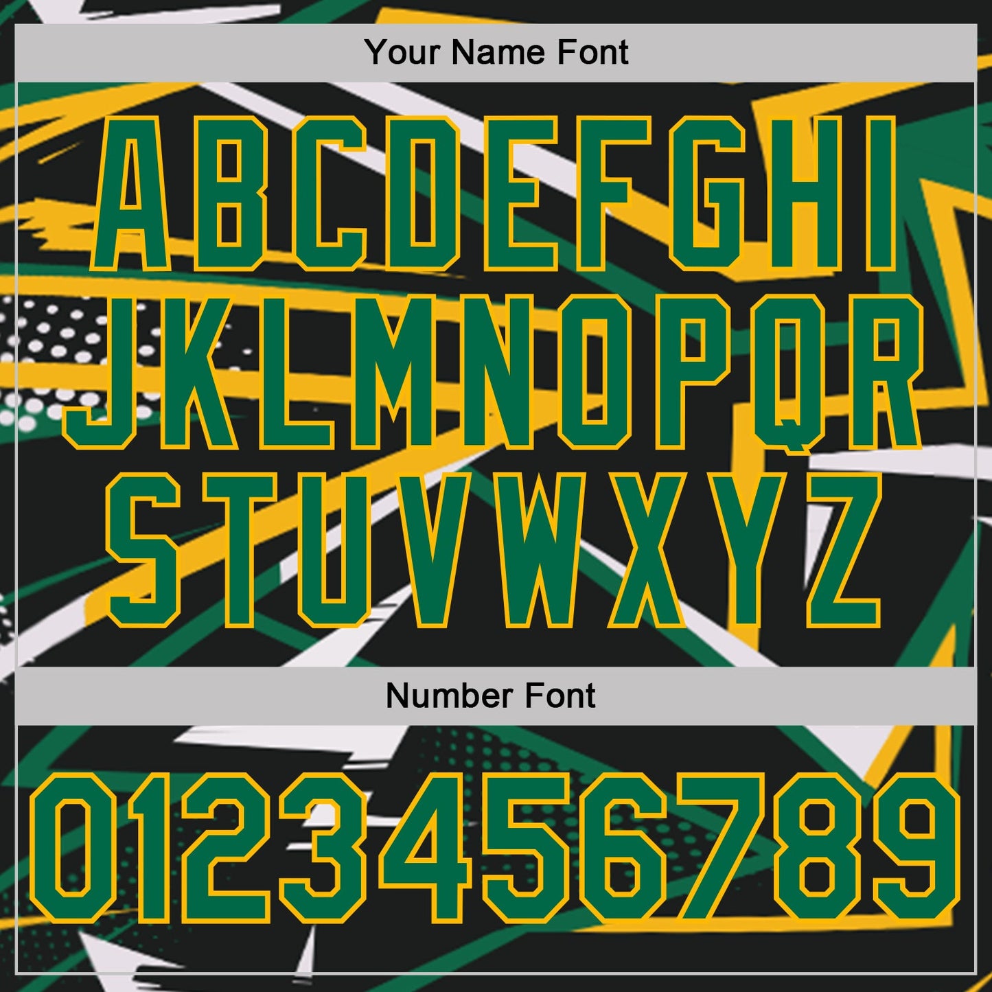 Custom Black Kelly Green-Gold Dynamic Geometric Shard Performance Polo Shirt view 5
