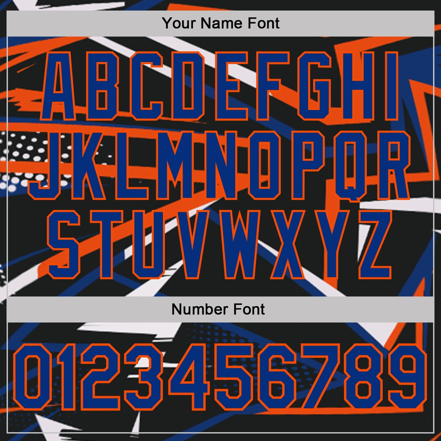 Custom Black Royal-Orange Dynamic Geometric Shard Performance Polo Shirt view 5