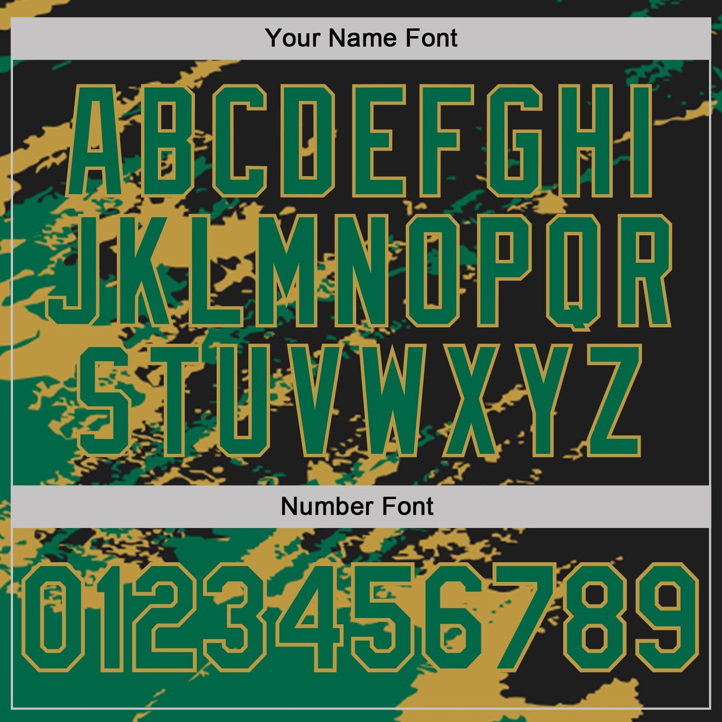 Custom Black Kelly Green-Old Gold Brush Stroke Shatter Splatter Performance Polo Shirt view 5