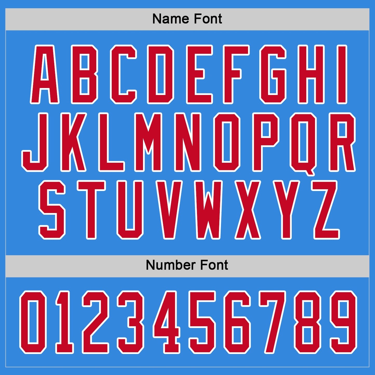 Custom Powder Blue Red-White Hockey Jersey view 4