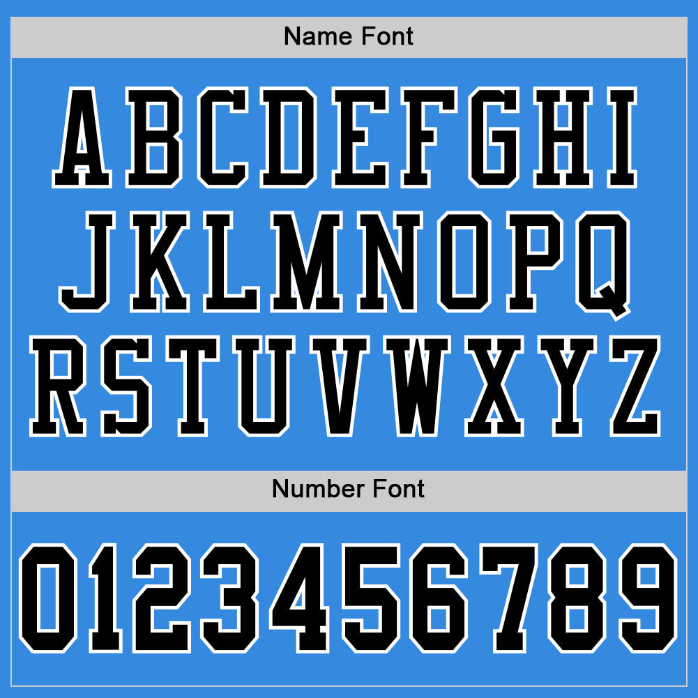 Custom Powder Blue Black-White Mesh Authentic Football Jersey view 4
