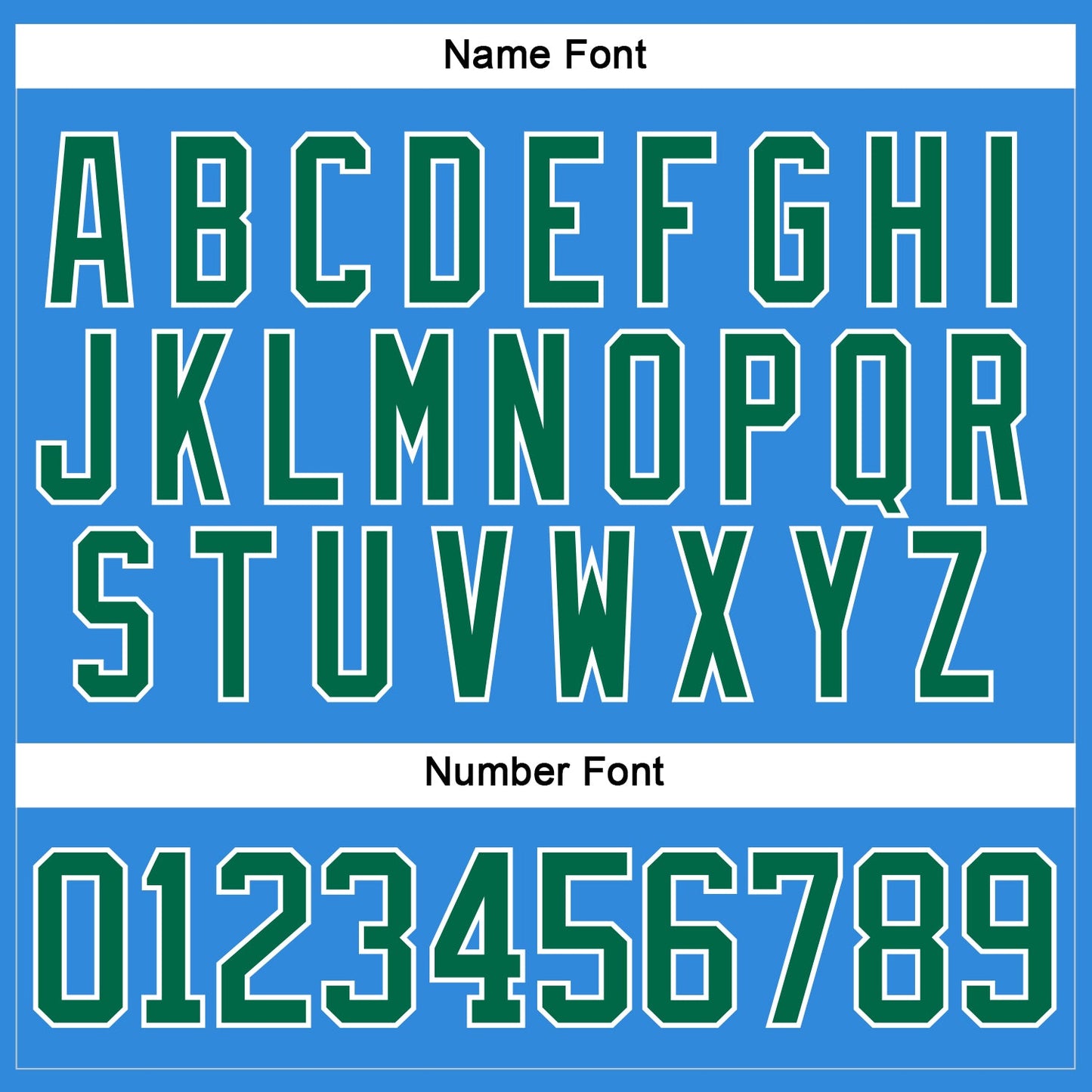 Custom Sky Blue Kelly Green-White Hockey Lace Neck Jersey view 5