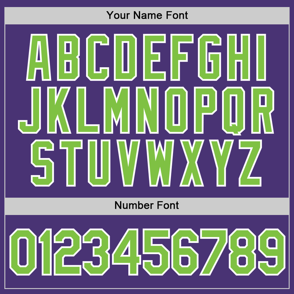 Custom Purple Neon Green-White Performance T-Shirt view 4