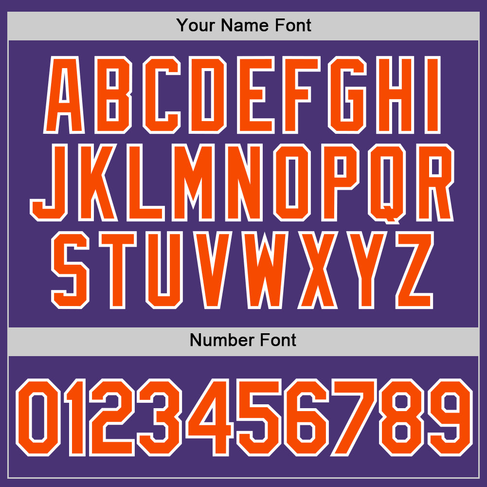Custom Purple Orange-White Performance T-Shirt view 4