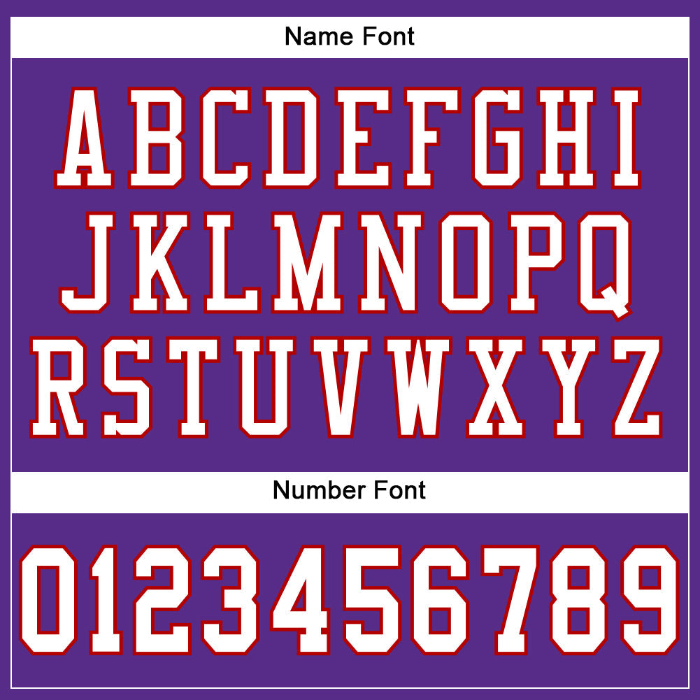 Custom Purple White-Red Mesh Authentic Football Jersey view 4