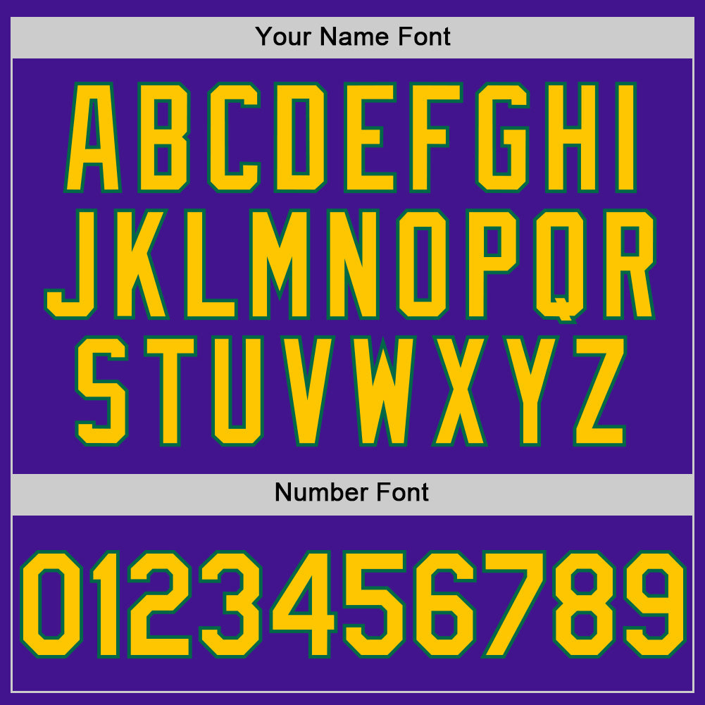 Custom Purple Yellow-Kelly Green Mesh Authentic Throwback Baseball Jersey view 5