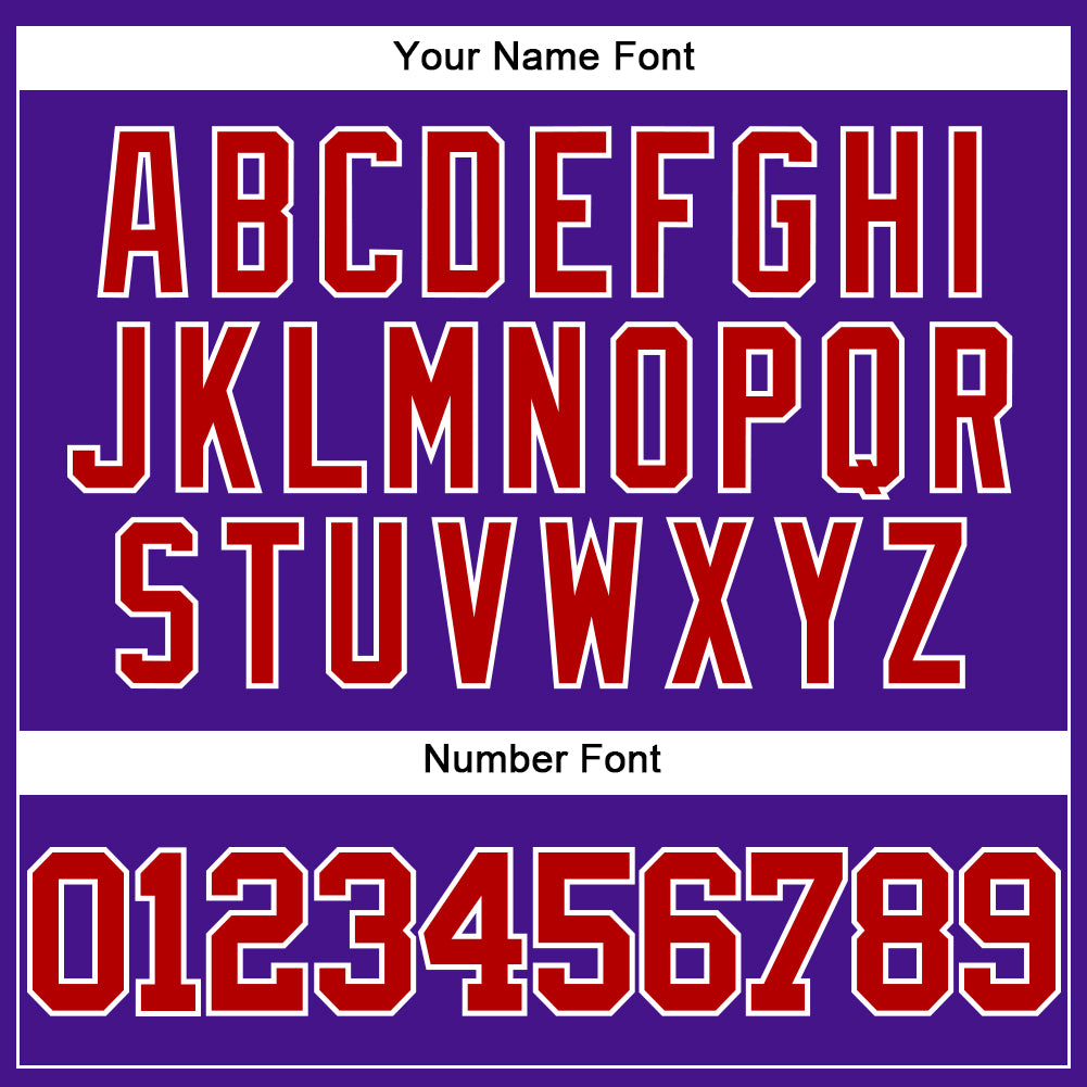 Custom Purple Red-White Mesh Authentic Throwback Baseball Jersey view 5