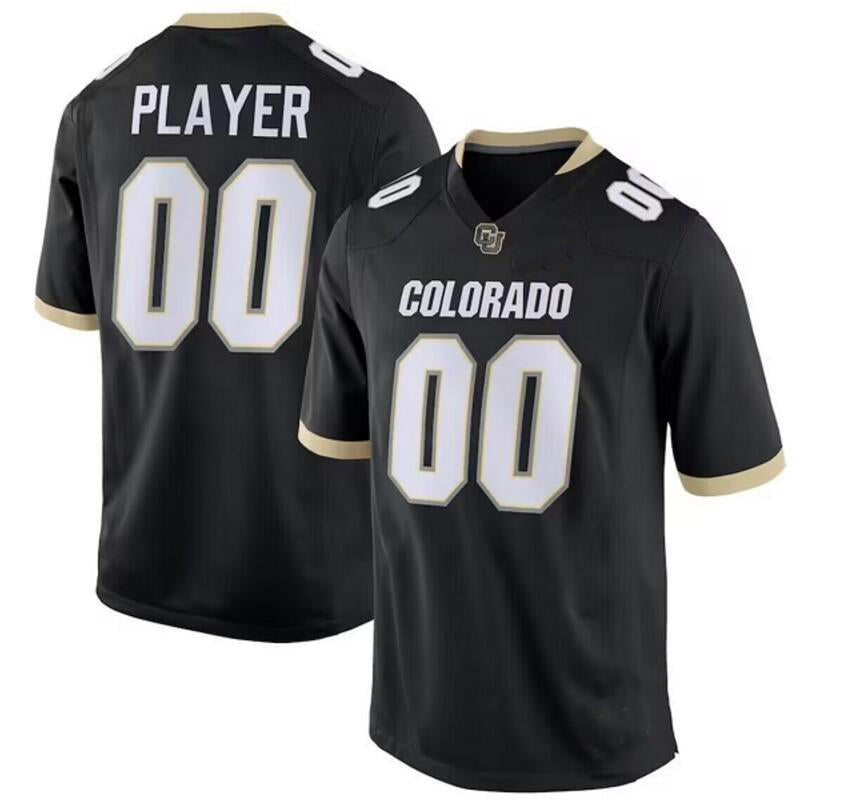 Custom C.Buffaloes Original Retro Brand NIL Football Player Jersey – Black Stitched American College Jerseys - Main View