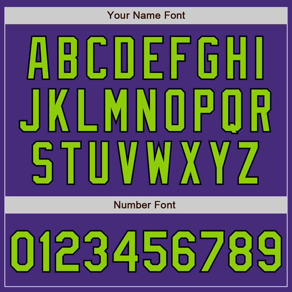 Custom Purple Neon Green-Black Authentic Raglan Sleeves Baseball Jersey view 5