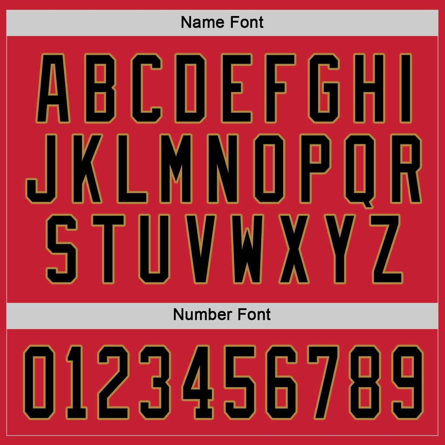 Custom Red Black-Old Gold Hockey Jersey view 4