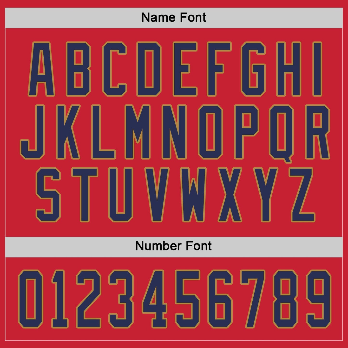 Custom Red Navy-Old Gold Hockey Jersey view 4
