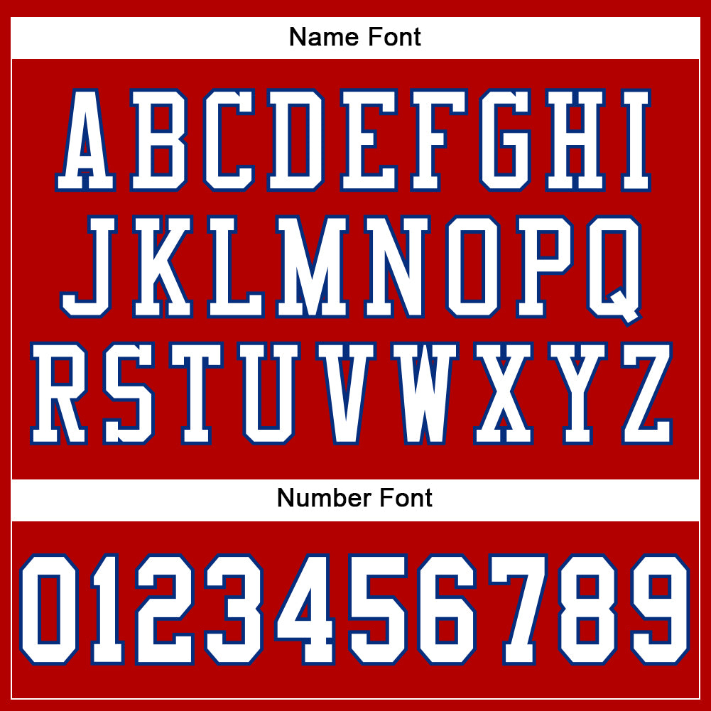 Custom Red White-Royal Mesh Authentic Football Jersey view 4