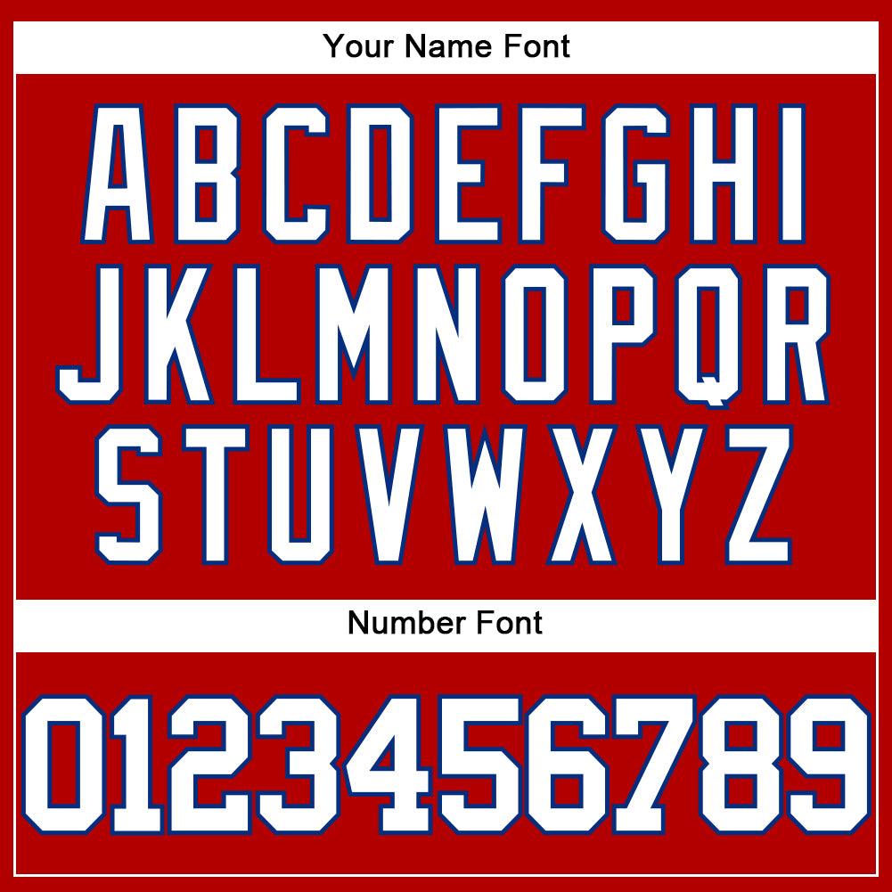 Custom Red White-Royal Authentic Baseball Jersey view 5