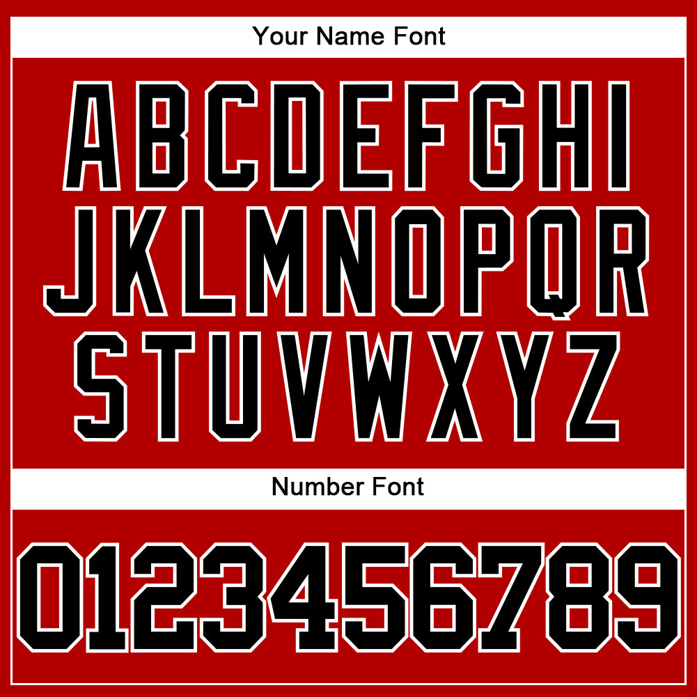 Custom Red Black-White Authentic Baseball Jersey view 5