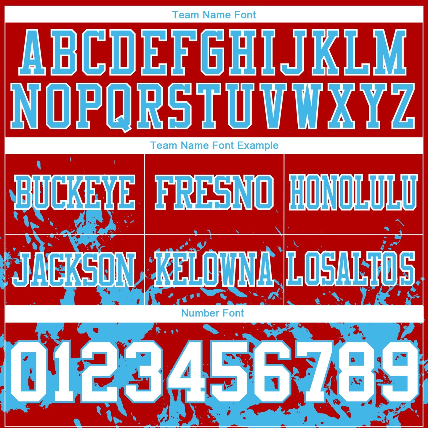 Custom Red White-Sky Blue 3D Pattern Splash Authentic Football Jersey view 4