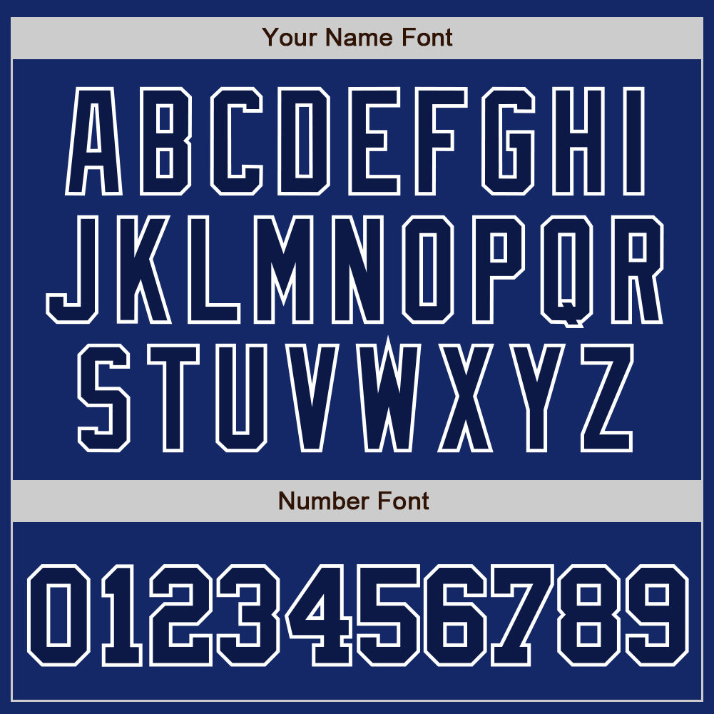 Custom Royal Navy-White Authentic Baseball Jersey view 5