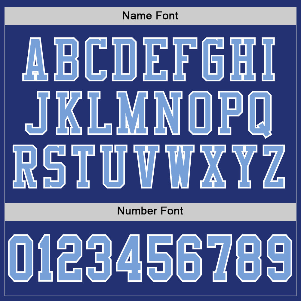 Custom Royal Light Blue-White Mesh Authentic Football Jersey view 4