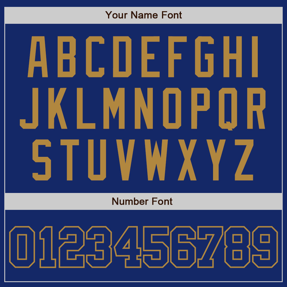 Custom Royal Royal-Old Gold Authentic Baseball Jersey view 5