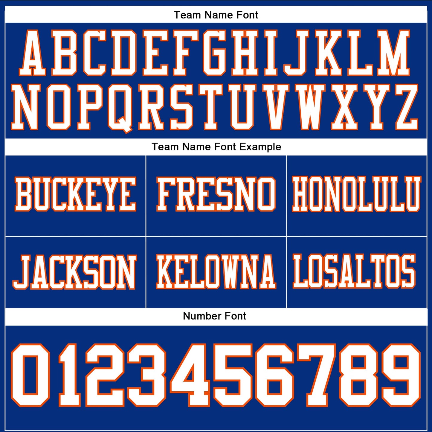 Custom Royal White-Orange Authentic Football Jersey view 3