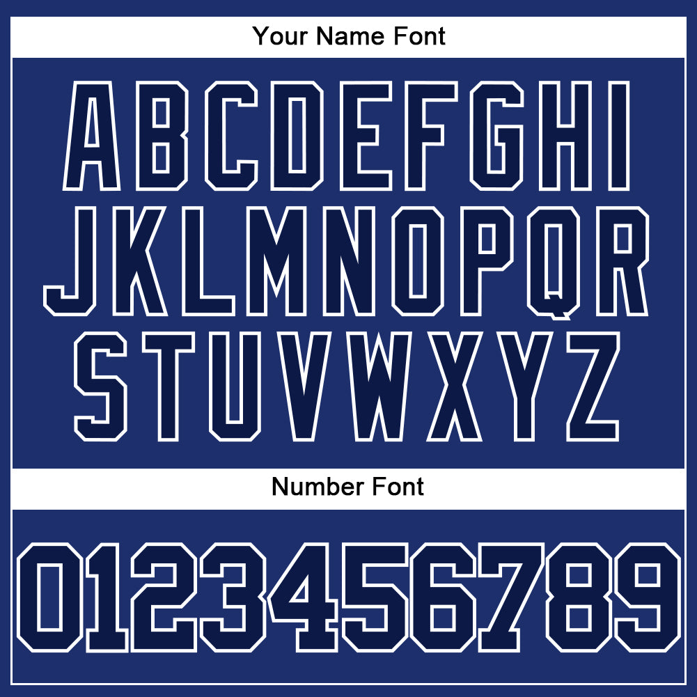 Custom Royal Navy-White Authentic Baseball Jersey view 5