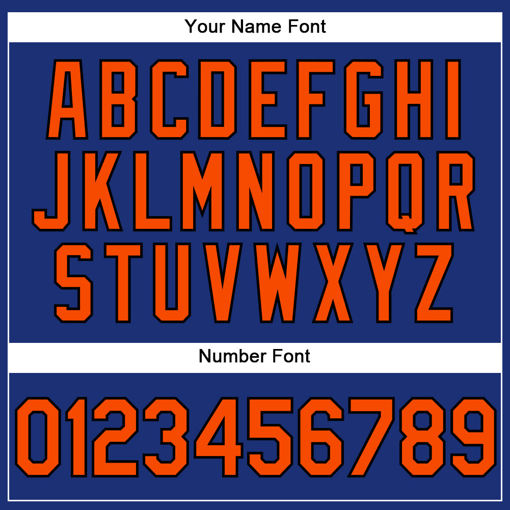 Custom Stitched Royal Orange-Black Sports Pullover Sweatshirt Hoodie view 5