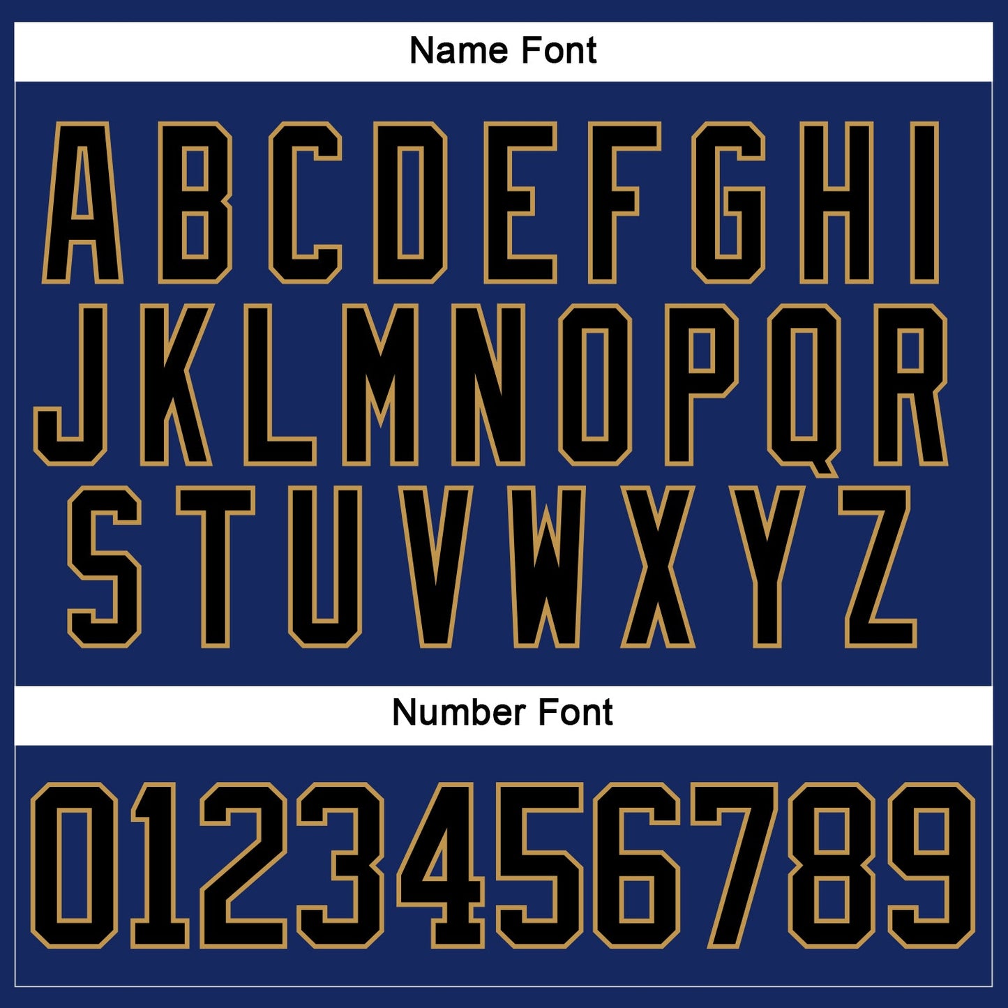 Custom Royal Black-Old Gold Hockey Jersey view 5