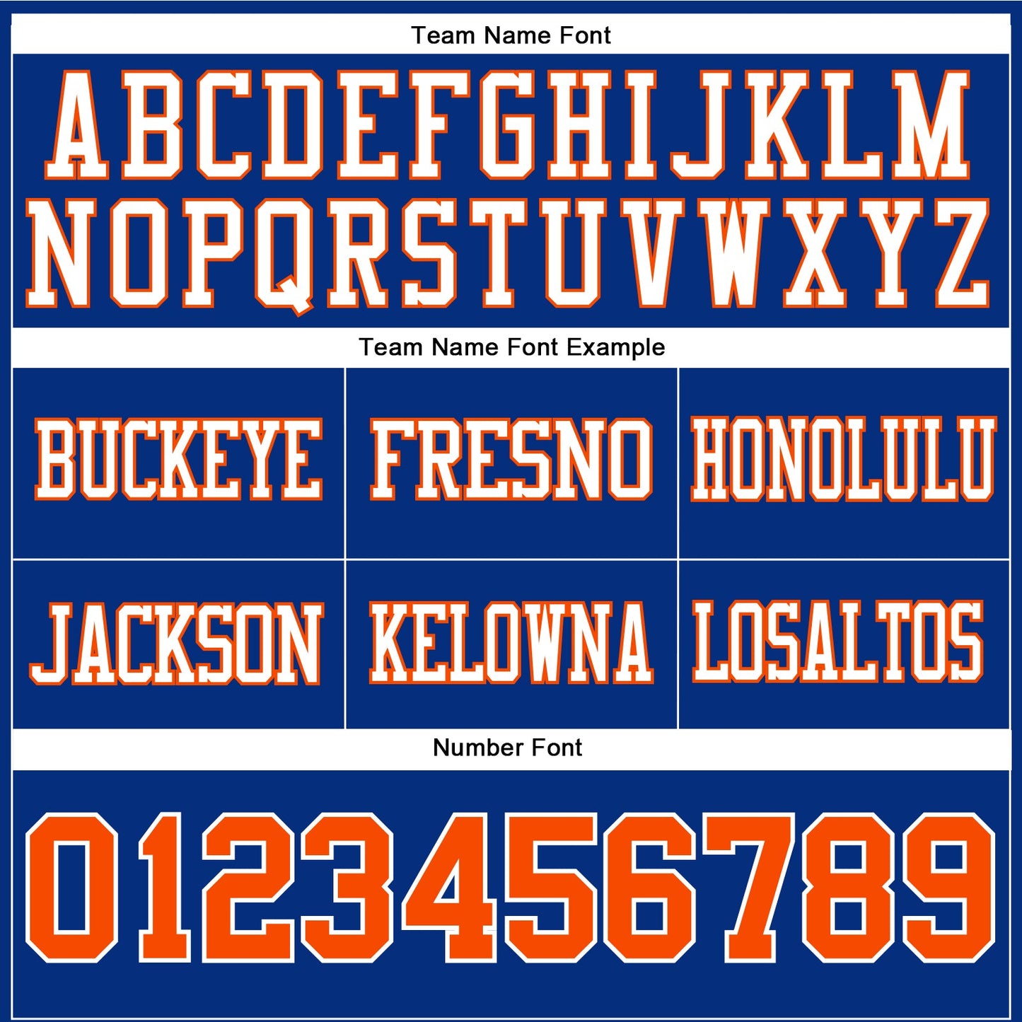 Custom Royal Orange-White Authentic Football Jersey view 4