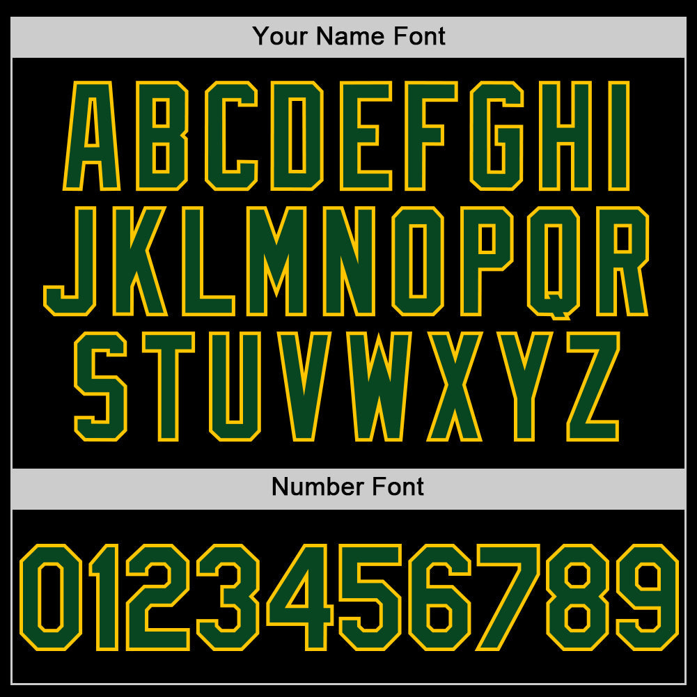 Custom Black Green-Yellow Authentic Sleeveless Baseball Jersey view 4
