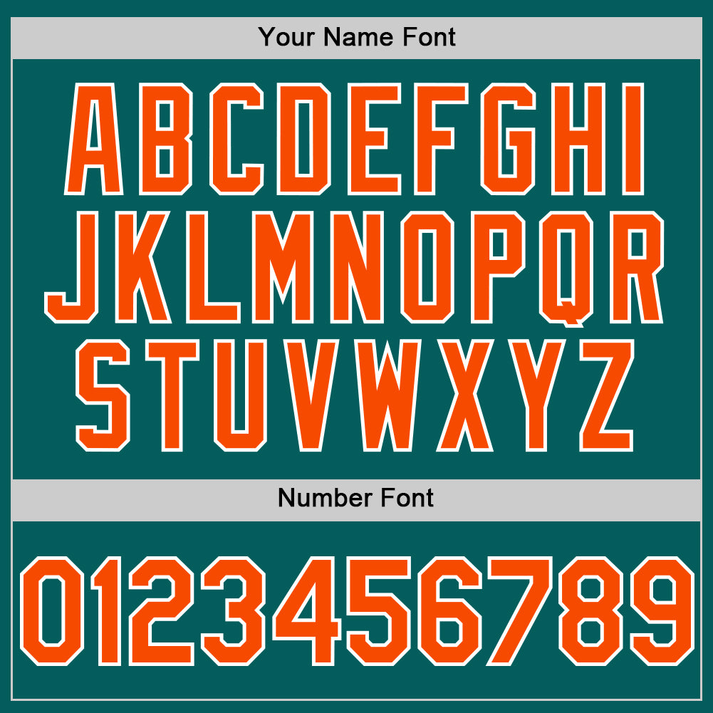 Custom Teal Orange-White Authentic Sleeveless Baseball Jersey view 4