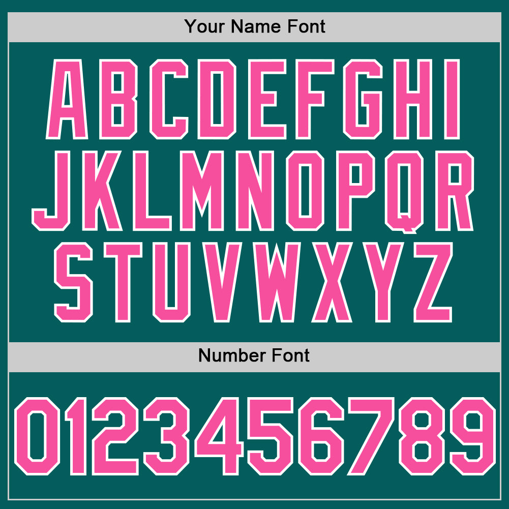 Custom Teal Pink-White Authentic Sleeveless Baseball Jersey view 4