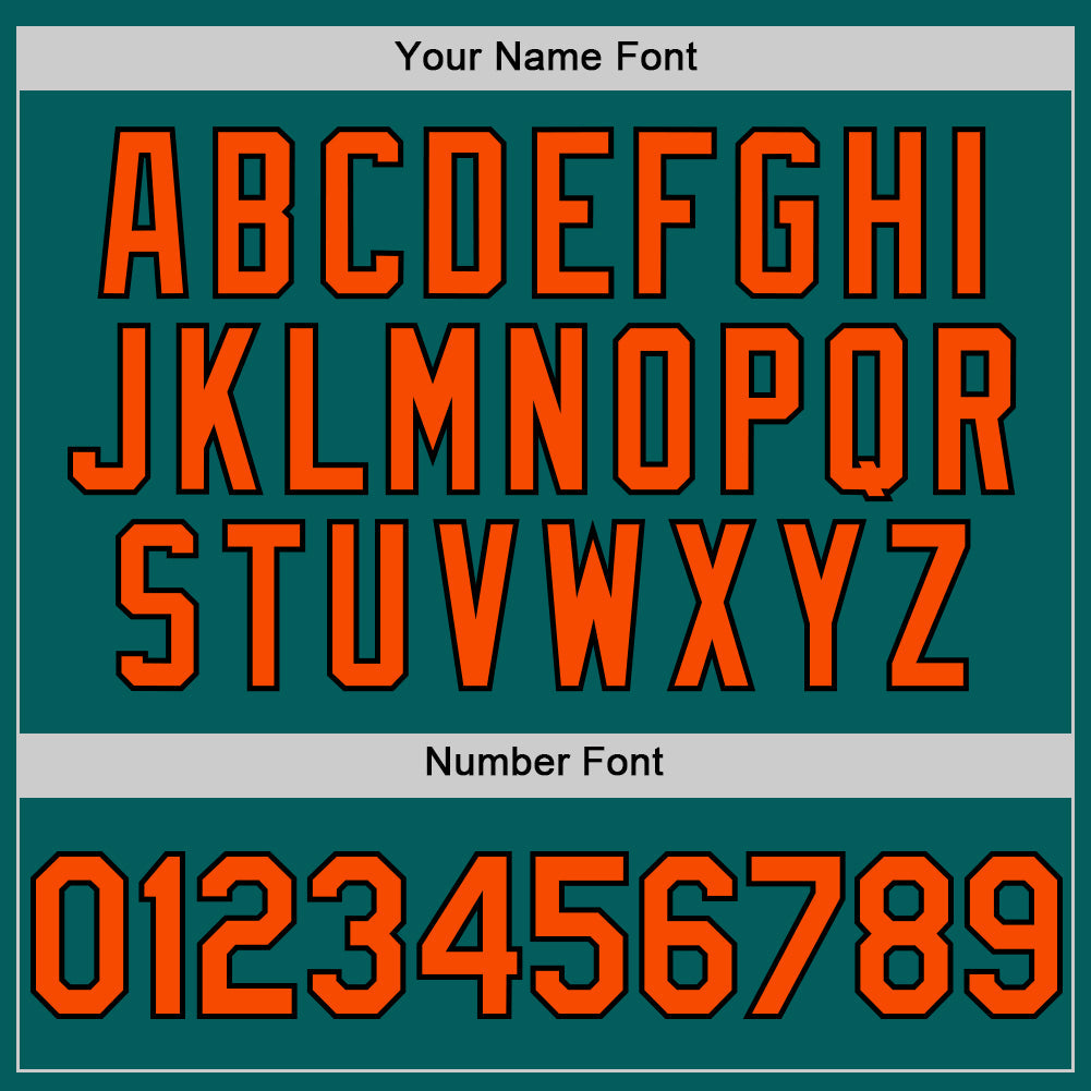 Custom Teal Orange-Black Authentic Sleeveless Baseball Jersey view 4