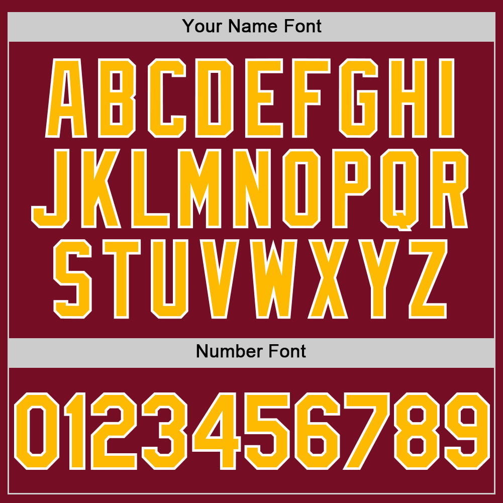 Custom Crimson Gold-White Authentic Sleeveless Baseball Jersey view 4