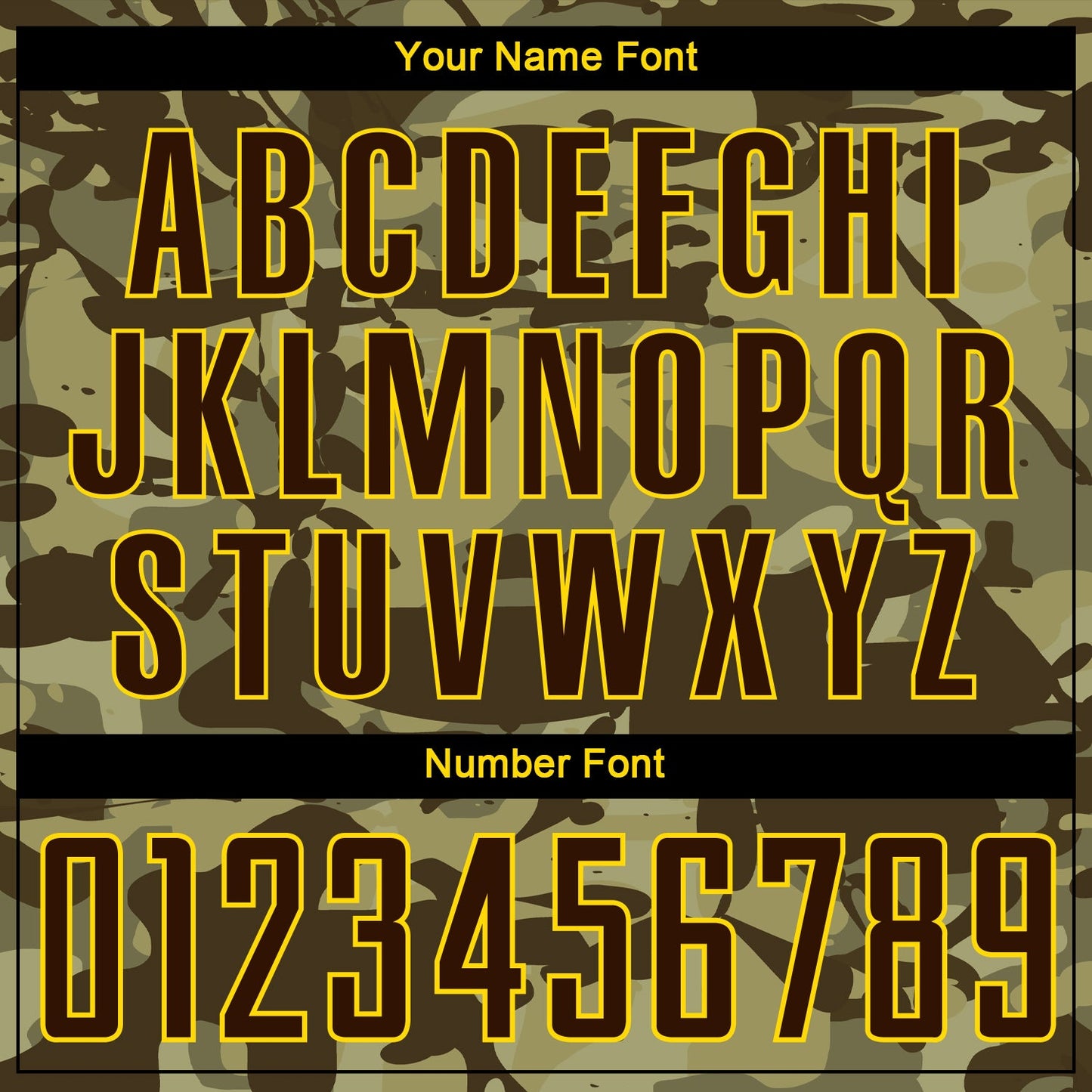 Custom Camo Brown-Gold Sublimation Salute To Service Soccer Uniform Jersey view 8