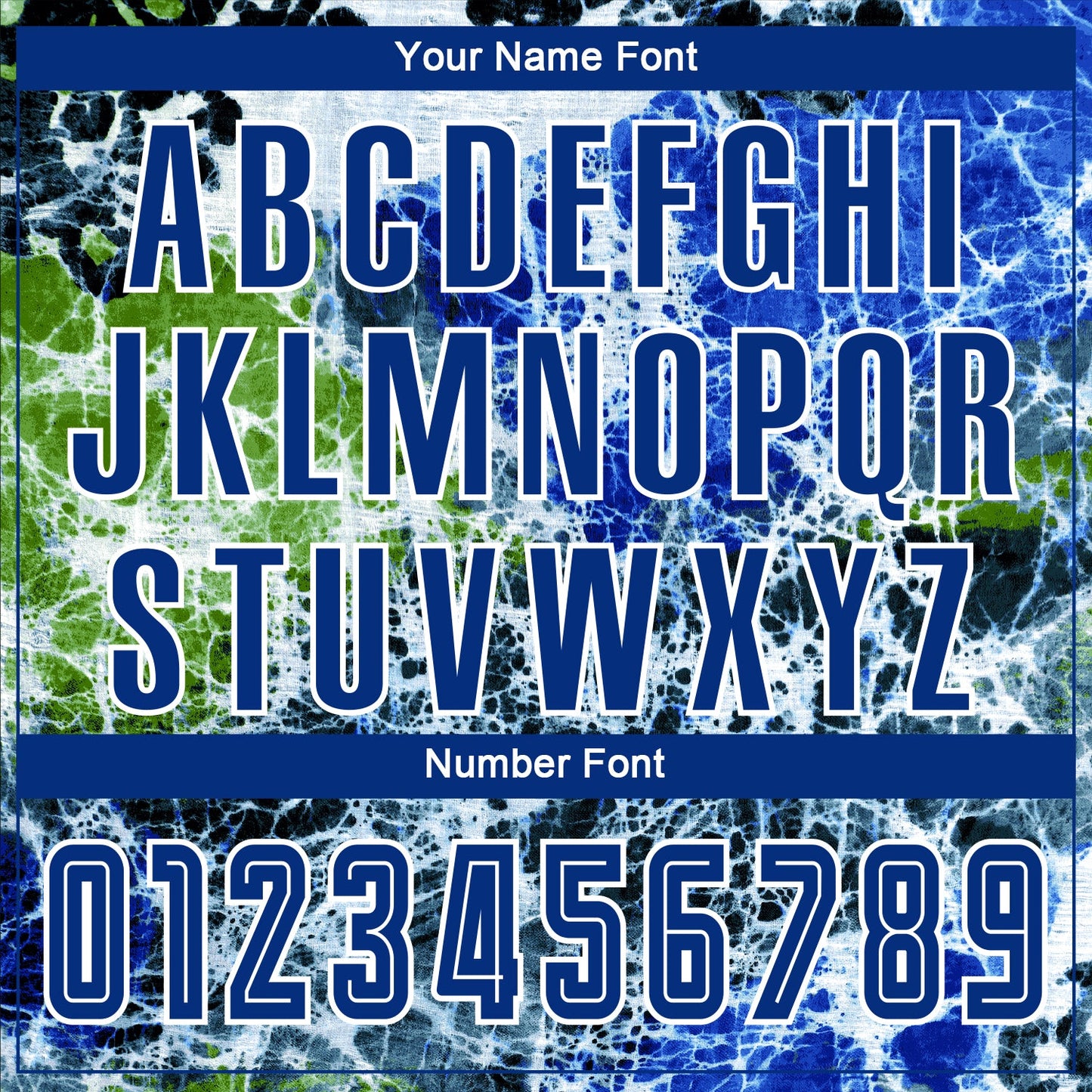 Custom Tie Dye Royal-White Sublimation Soccer Uniform Jersey view 7