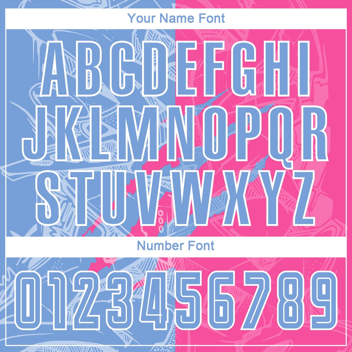 Custom Graffiti Pattern Light Blue-Pink Scratch Sublimation Soccer Uniform Jersey view 5