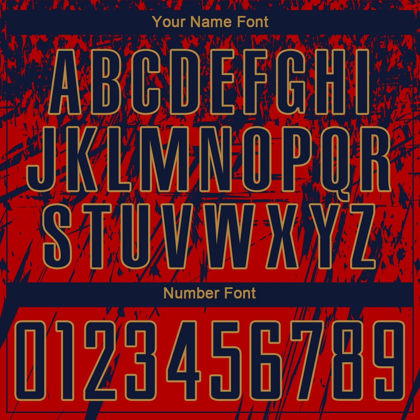 Custom Red Navy-Old Gold Sublimation Soccer Uniform Jersey view 5