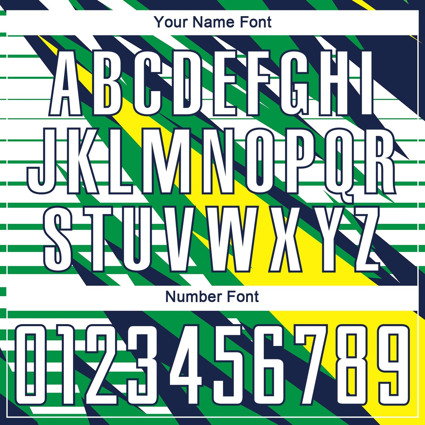 Custom Green White Yellow-Navy Sublimation Soccer Uniform Jersey view 5
