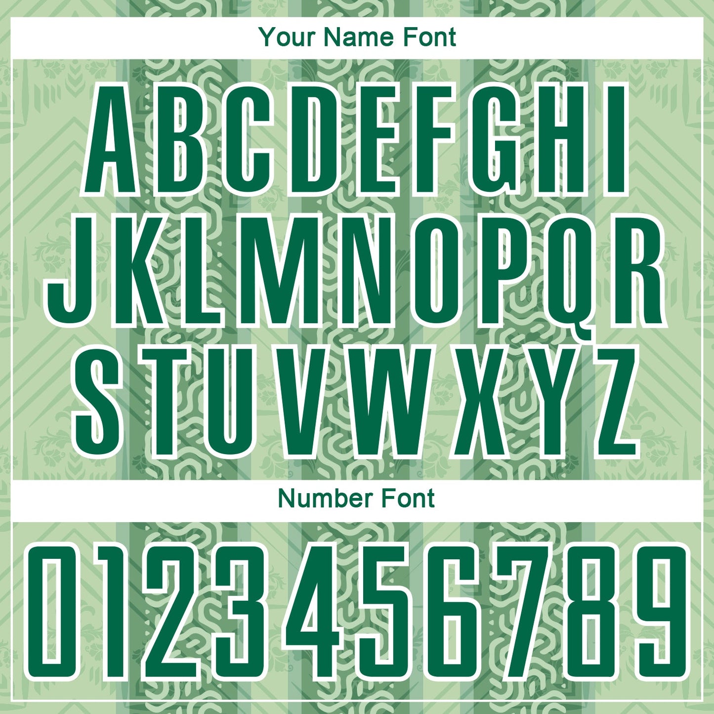 Custom Kelly Green Pea Green-White Ethnic Stripes Sublimation Soccer Uniform Jersey view 6