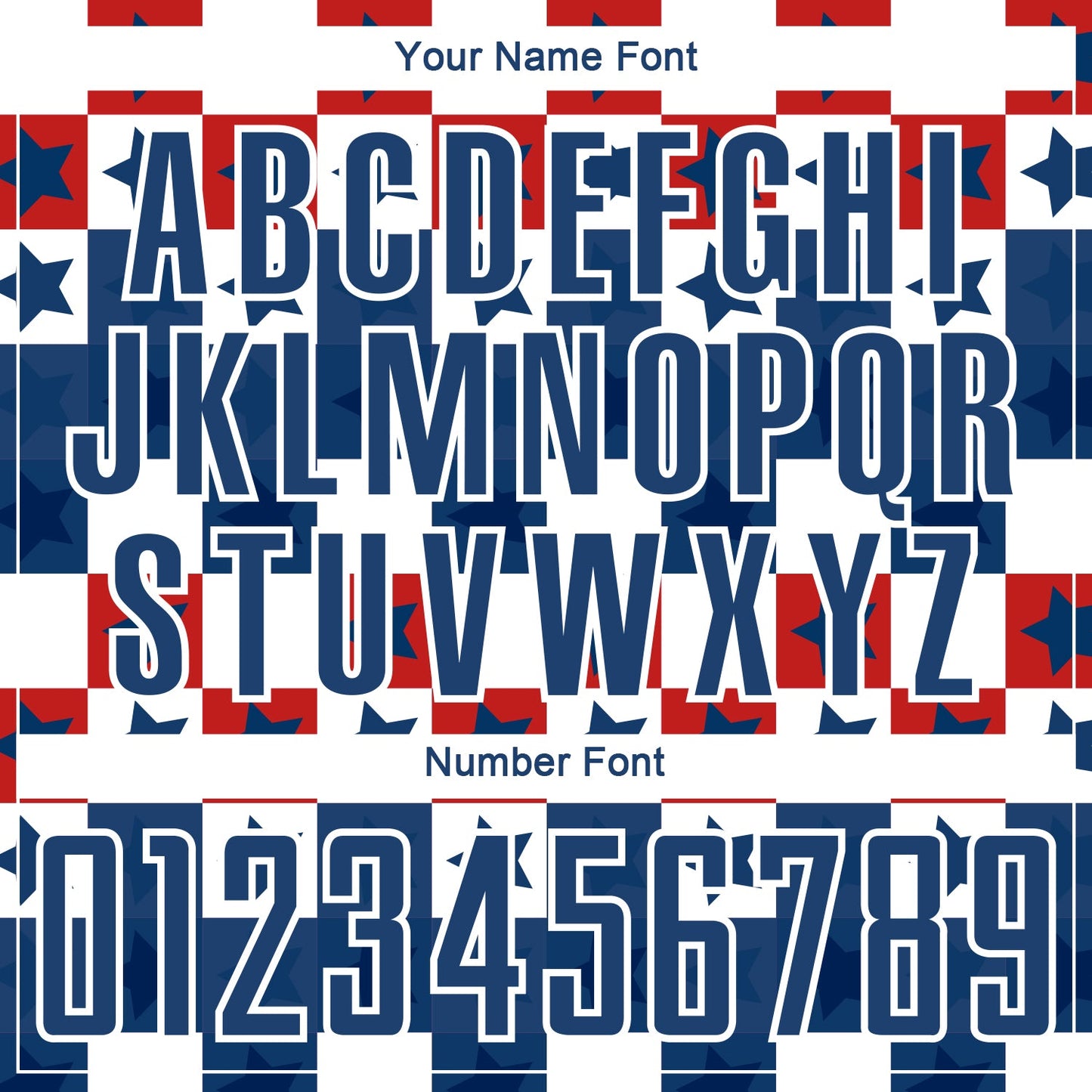 Custom Royal Red-White Stars And Squares Sublimation Soccer Uniform Jersey view 6