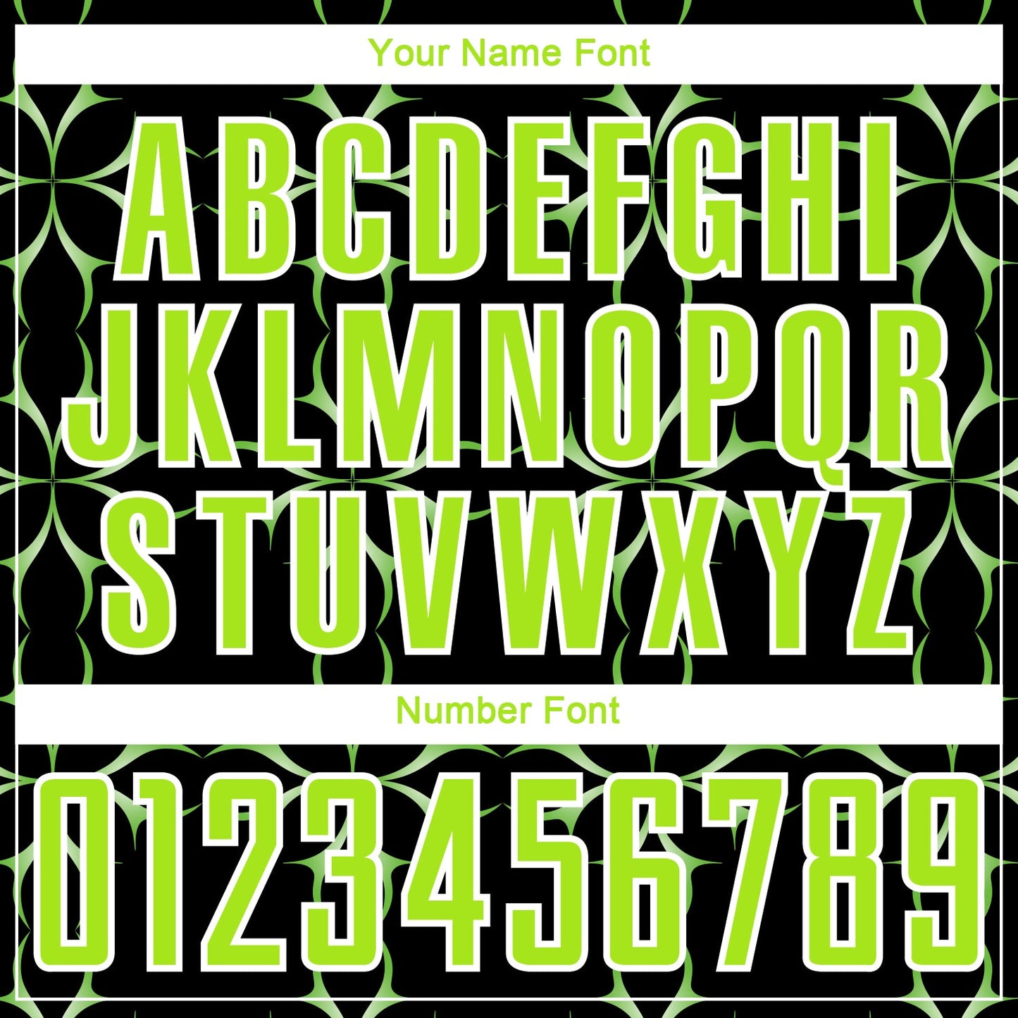 Custom Black Neon Green-White Damask Pattern Sublimation Soccer Uniform Jersey view 6