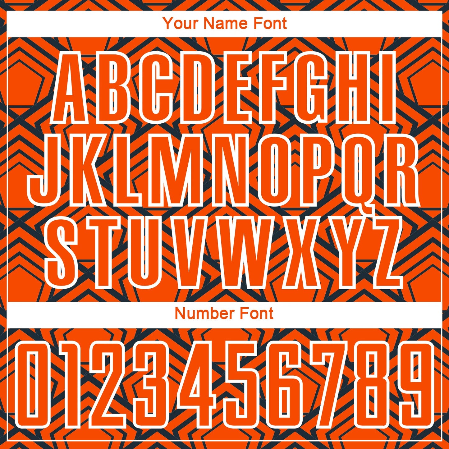 Custom Orange Navy-White Geometric Pattern Sublimation Soccer Uniform Jersey view 6