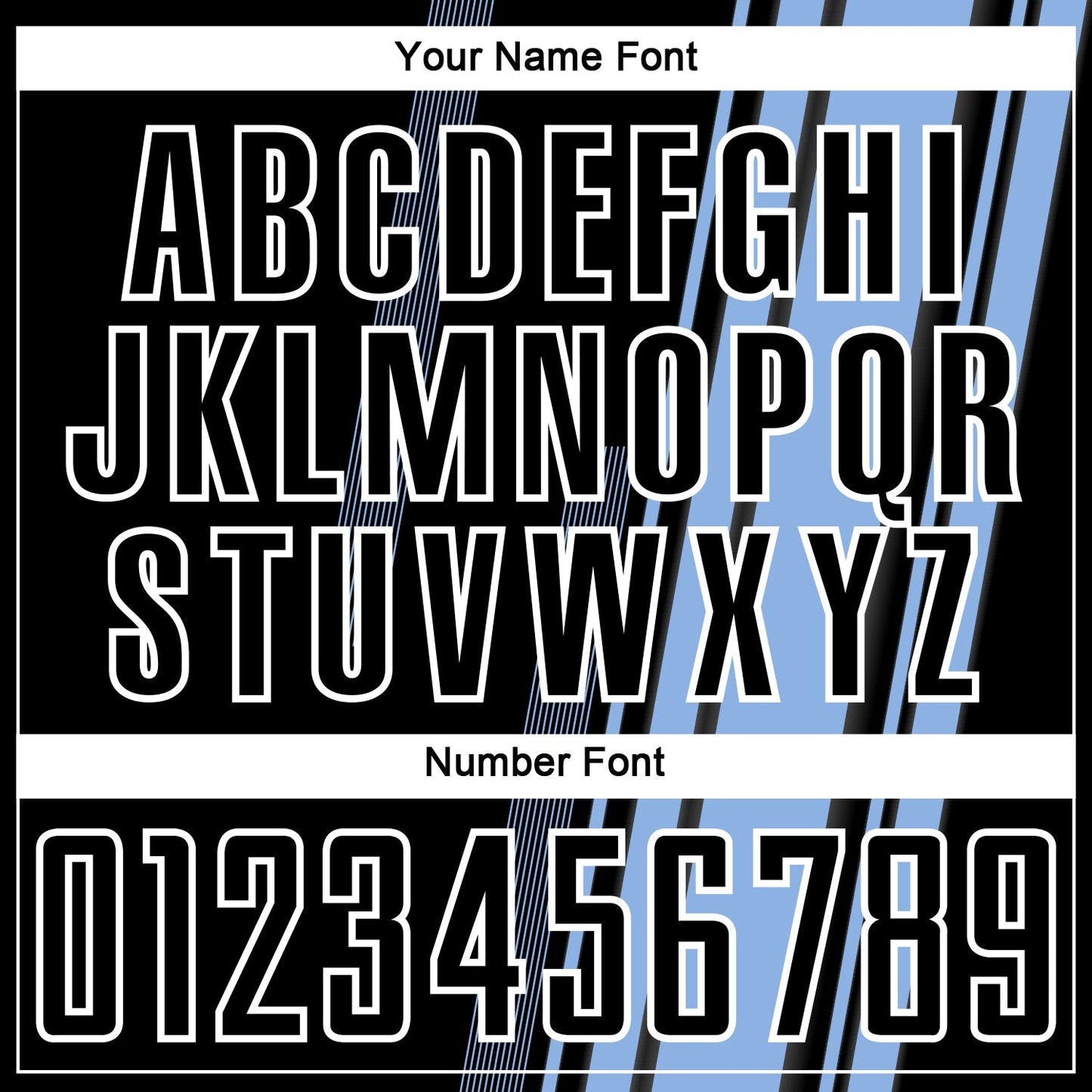 Custom Light Blue Black-White Lines Sublimation Soccer Uniform Jersey view 6