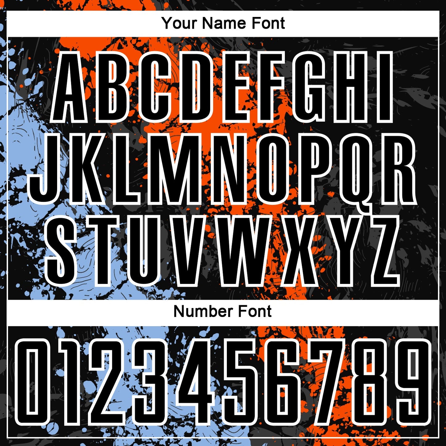 Custom Black Orange-Light Blue Dripping Splatter Art Sublimation Soccer Uniform Jersey view 6