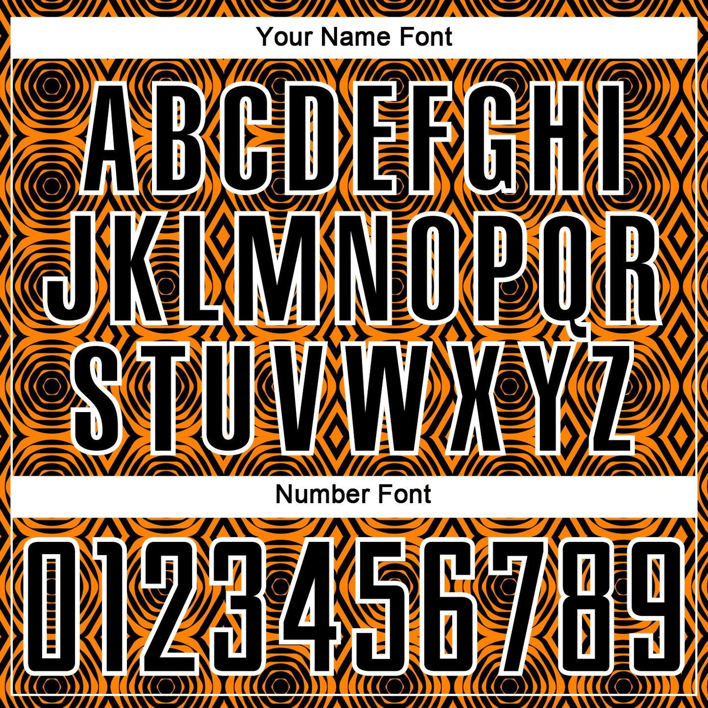 Custom Orange Black-White Geometric Shapes Sublimation Soccer Uniform Jersey view 6