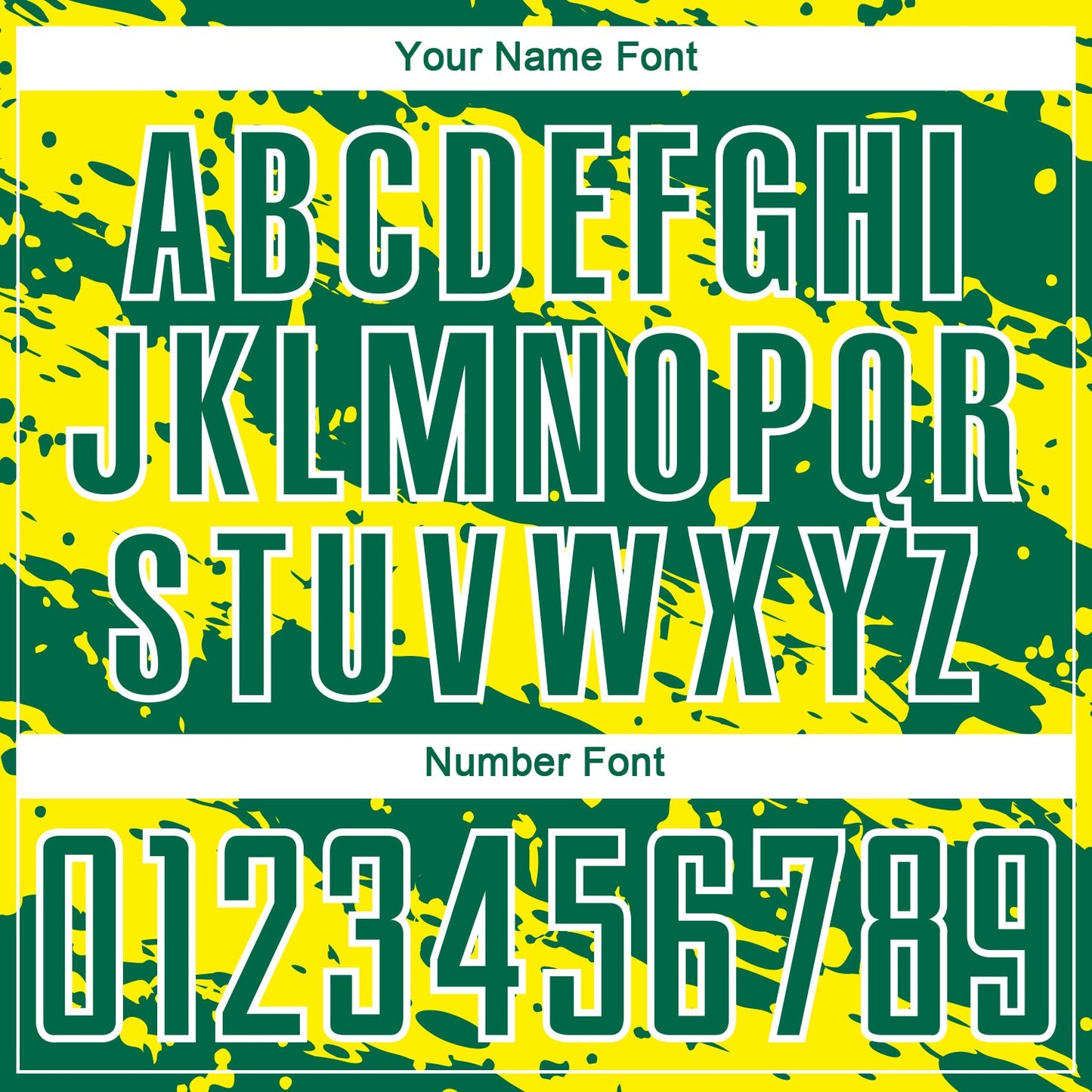 Custom Kelly Green Light Yellow-White Splash Sublimation Soccer Uniform Jersey view 6