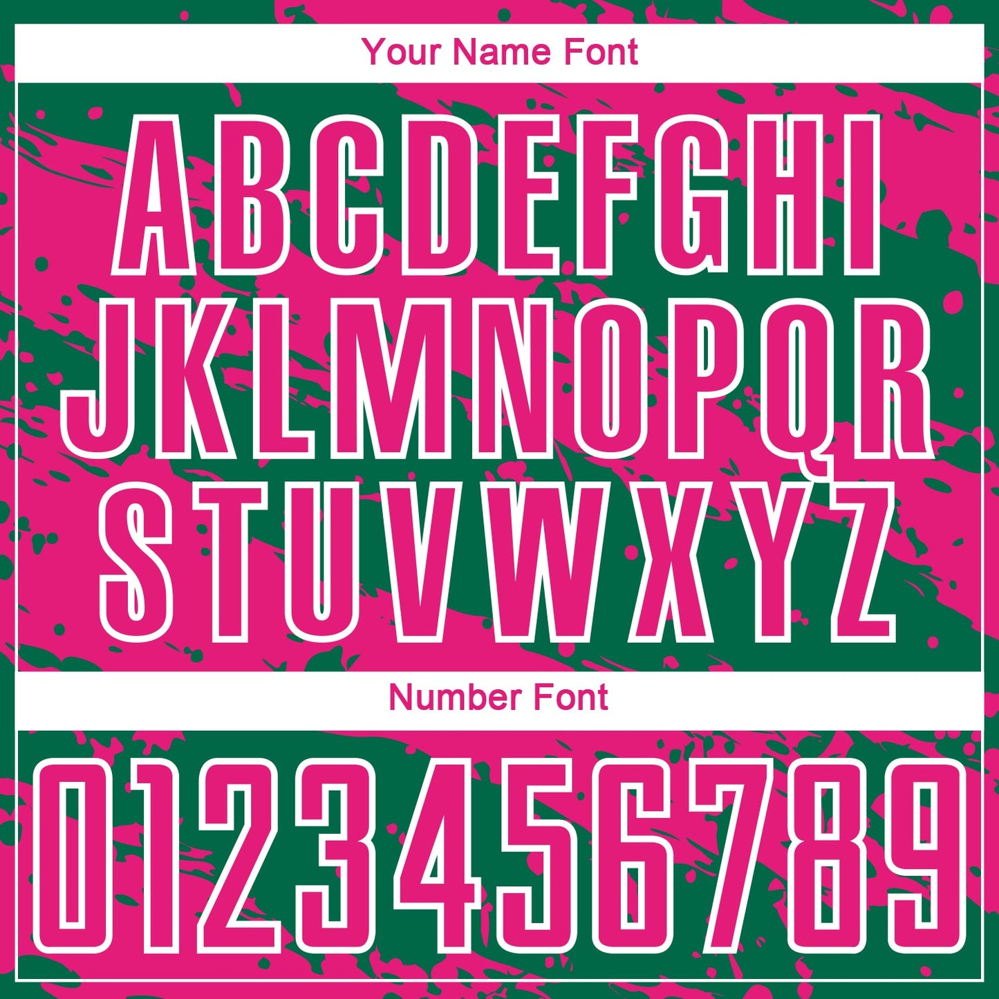 Custom Kelly Green Hot Pink-White Splash Sublimation Soccer Uniform Jersey view 6