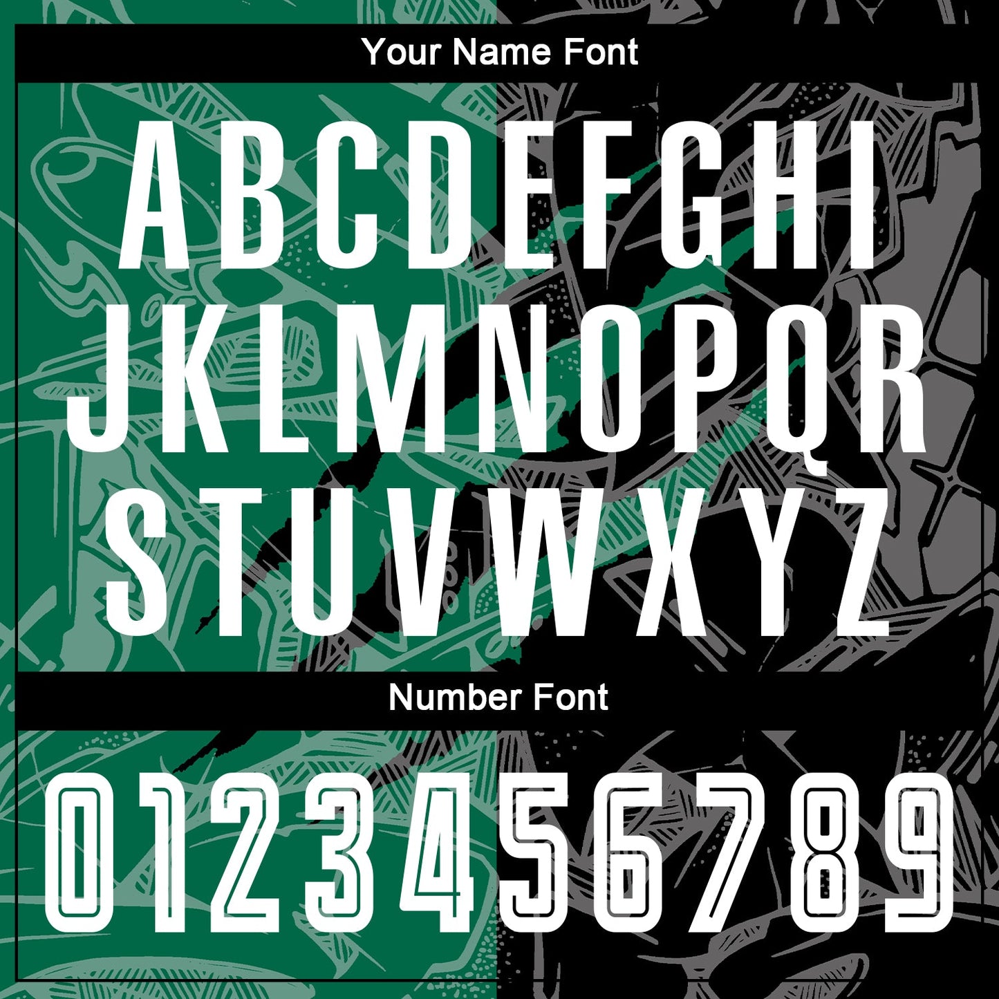 Custom Graffiti Pattern Black-Kelly Green Scratch Sublimation Soccer Uniform Jersey view 6